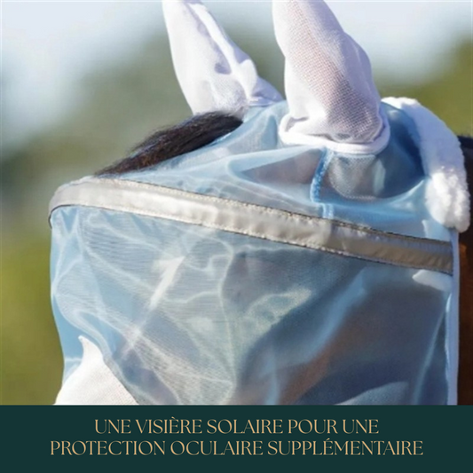 Masque anti-mouches respirant avec visière solaire