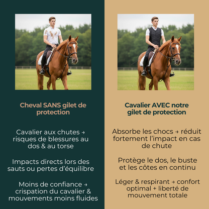 Gilet de protection équestre respirant