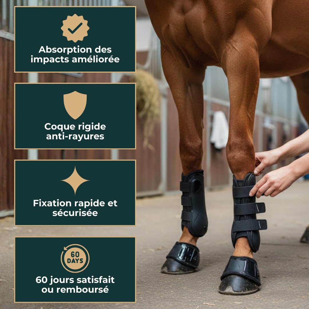 Guêtres et protège-boulets équestres