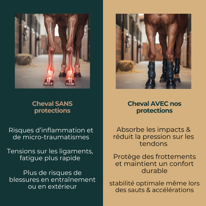 Guêtres et protège-boulets équestres