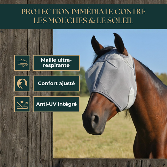 Masque anti-mouches respirant avec protection intégrale